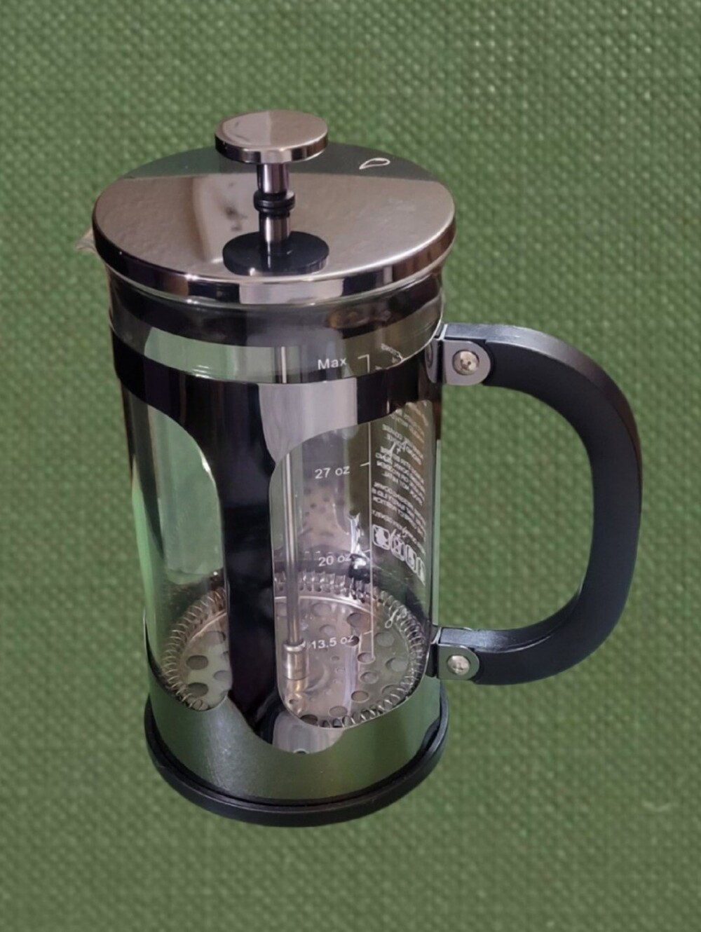 VINTAGE BODUM CHAMBORD 8-CUP FRENCH PRESS COFFEE MAKER FLAT CHROME LID 34 OZ